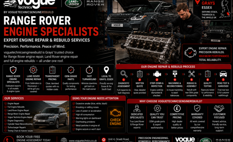 Range Rover Engine Specialists in Grays — Expert Engine Repair & Rebuild