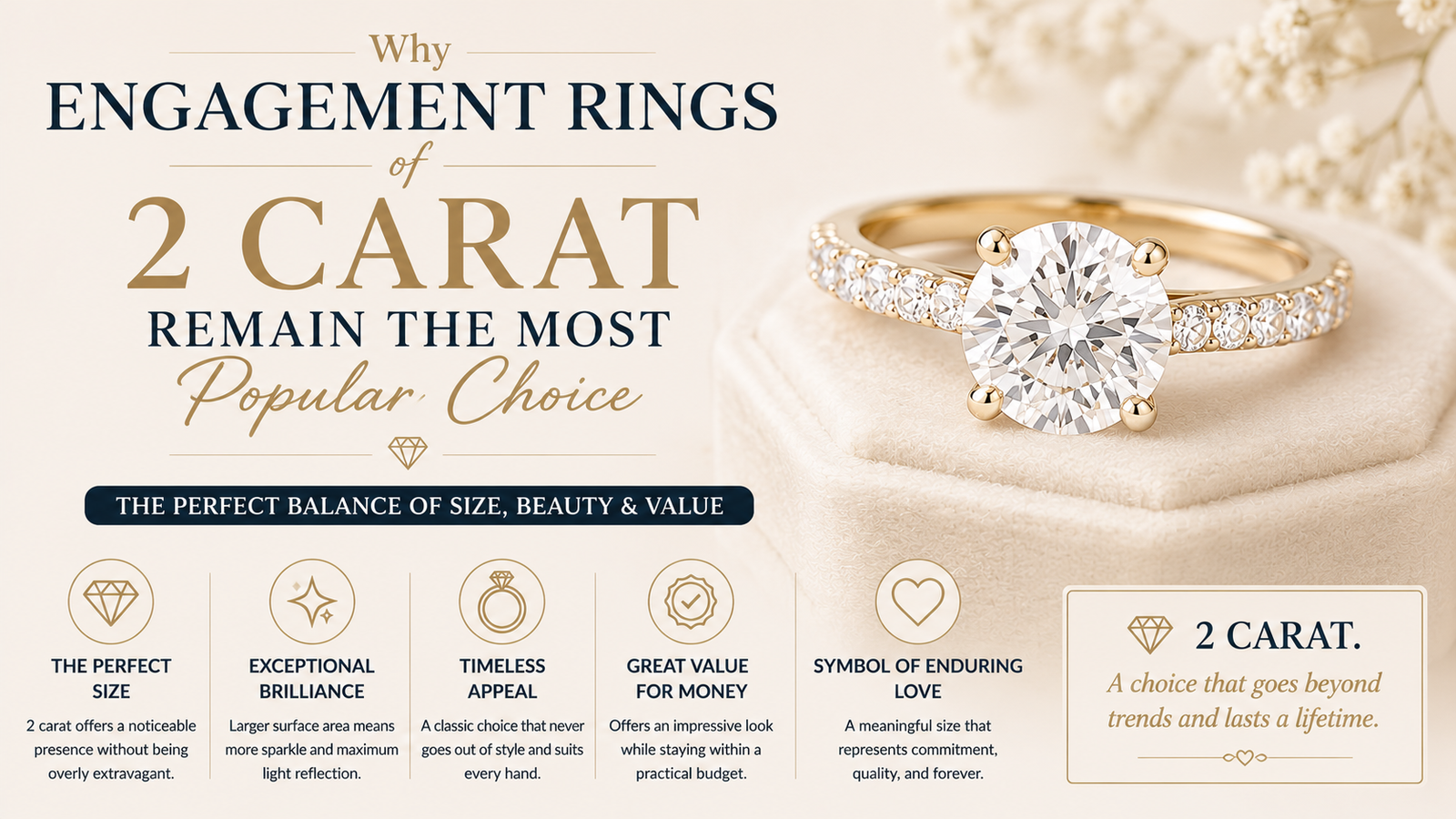 Why 2 Carat Engagement Rings Remain the Most Popular Choice