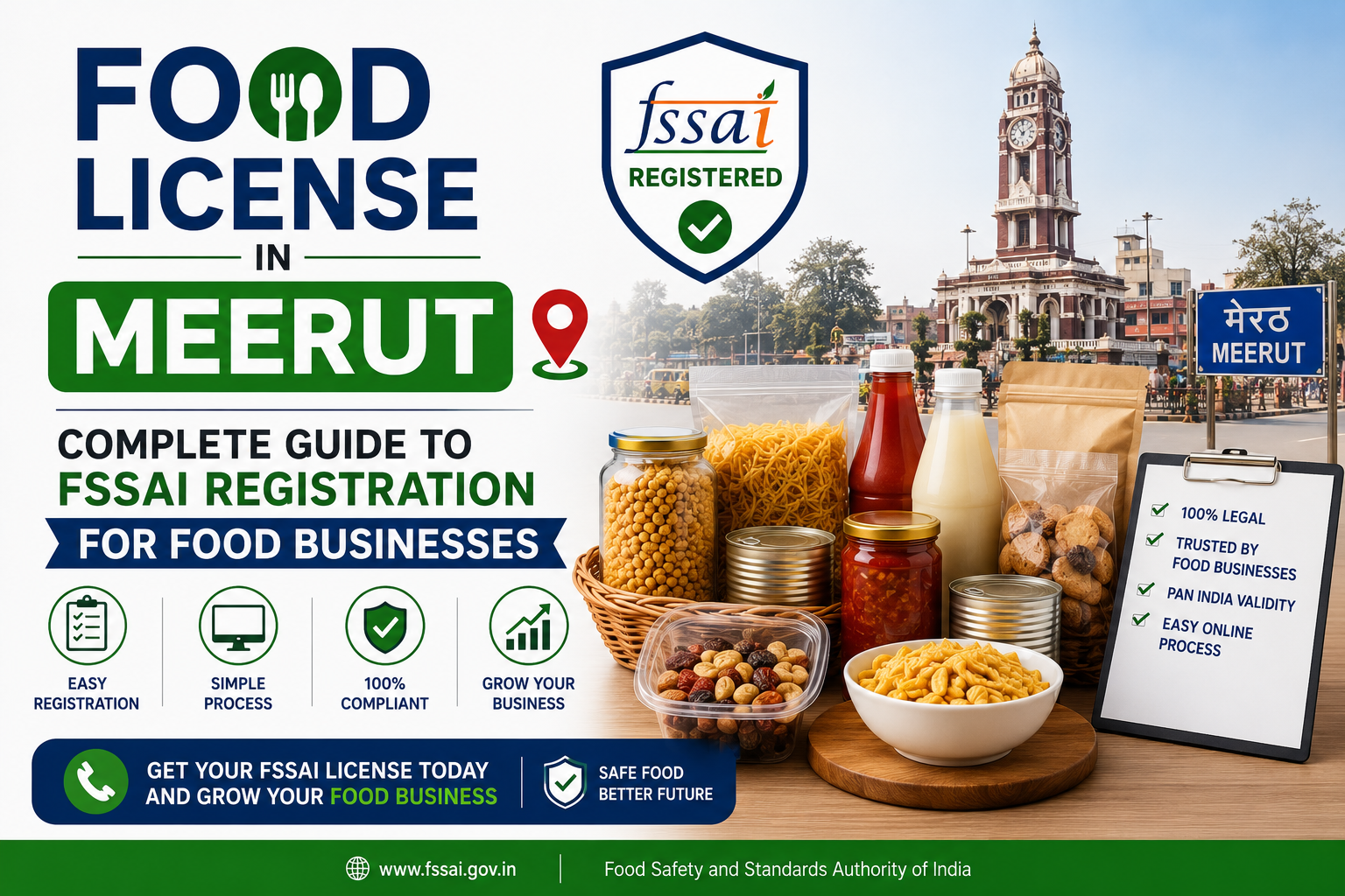 Food License in Meerut – Complete Guide to FSSAI Registration for Food Businesses