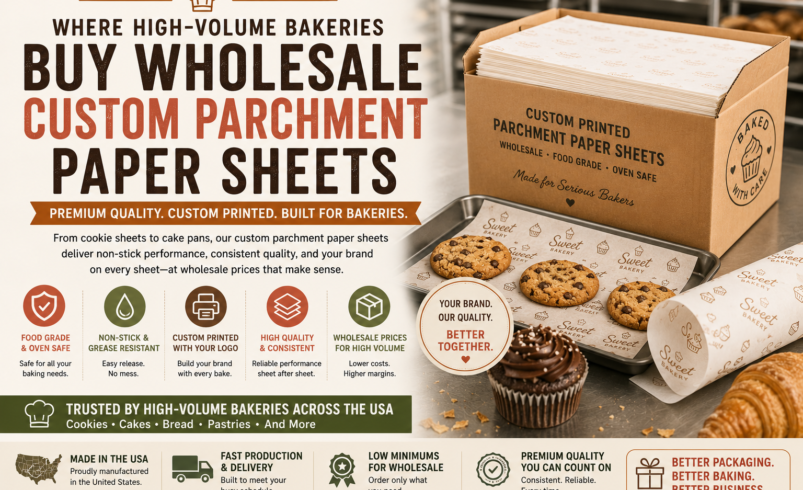 Where High-Volume Bakeries Buy Wholesale Custom Parchment Paper Sheets