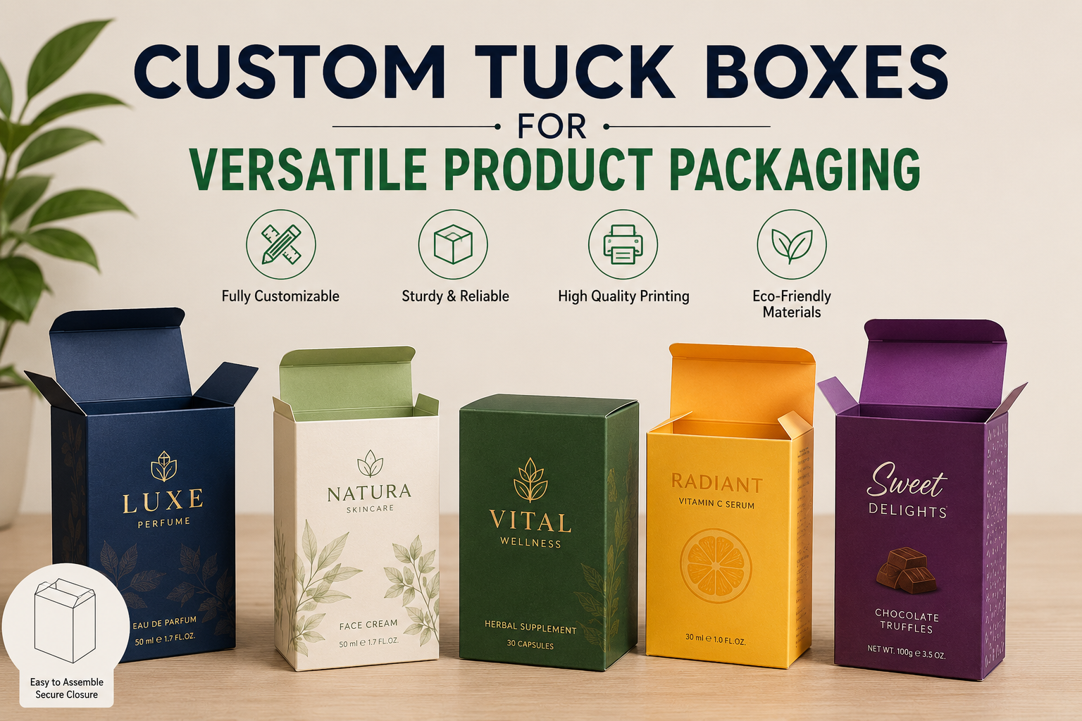 Custom Tuck Boxes for Versatile Product Packaging
