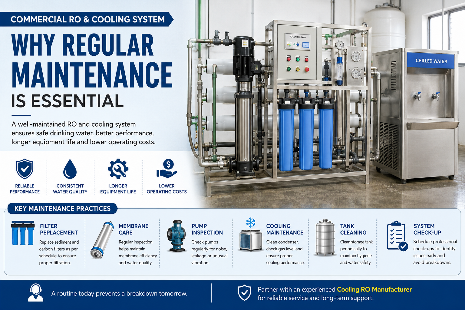 Why Regular Maintenance Is Essential for Commercial RO and Cooling Systems