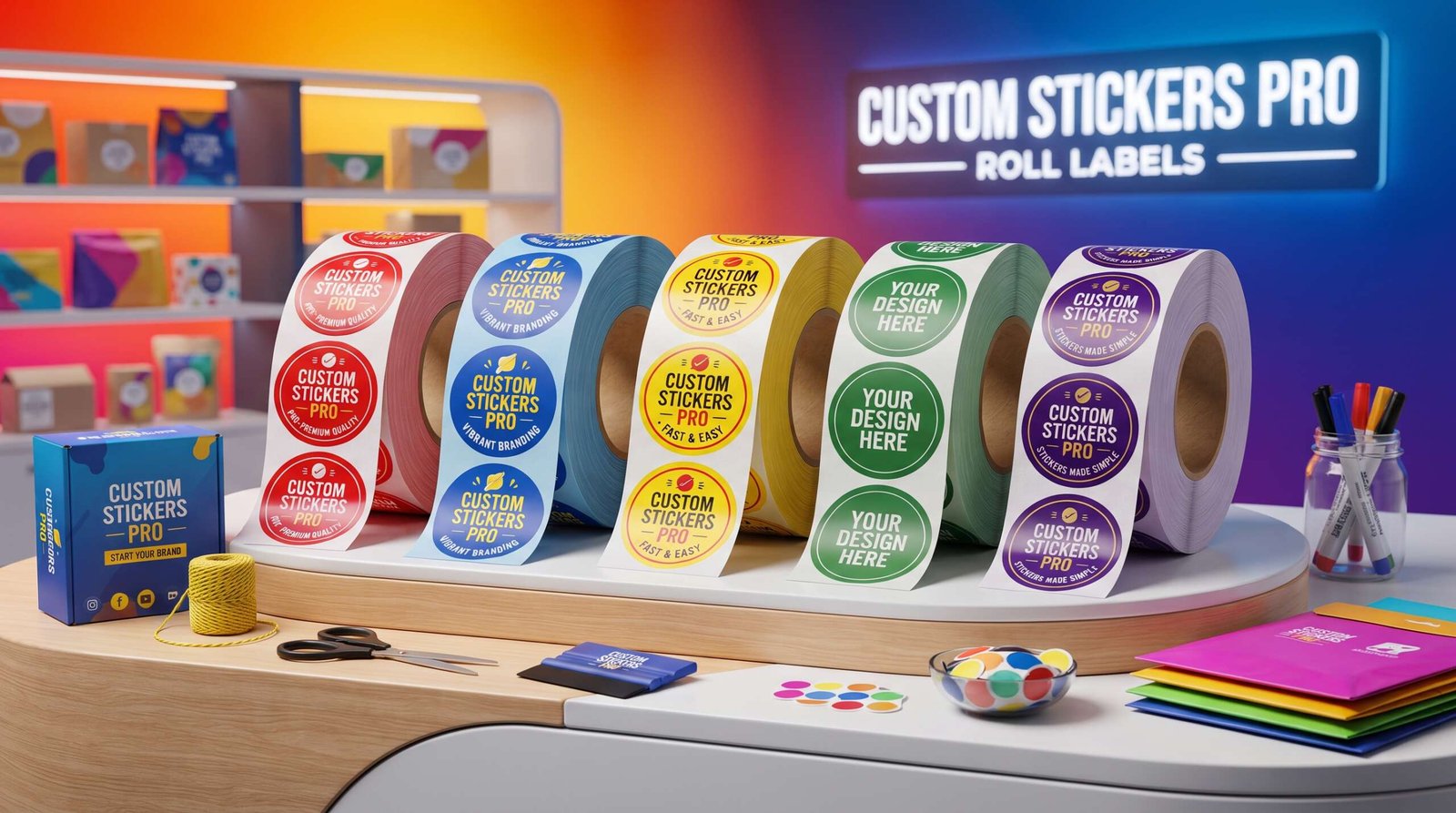Make Your Brand Stand Out With Custom Circle Roll Labels