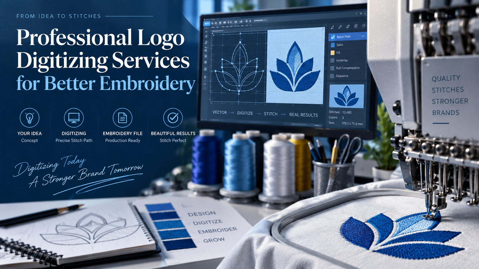 Professional Logo Digitizing Services for Better Embroidery