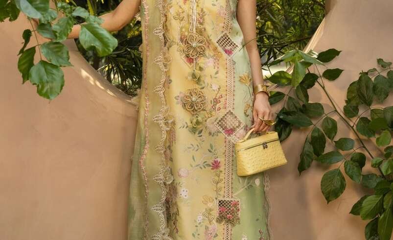 Crimson 3 Pc Unstitched Lawn Suit: Elegant Style for the Modern Wardrobe